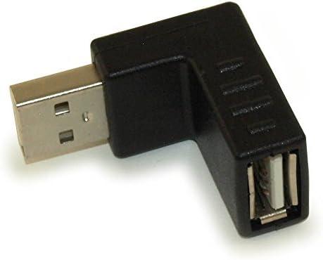 MyCableMart USB 2.0 Ретко се Соочува Со Машки за да се Женски Десен Агол Адаптер за 90 степени