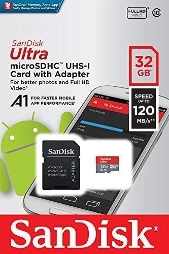 Ултра 32GB MicroSDHC Работи за Gionee S6s Плус Потврдена од страна на SanFlash и SanDisk (A1/C10/U1/8k/120MBs)