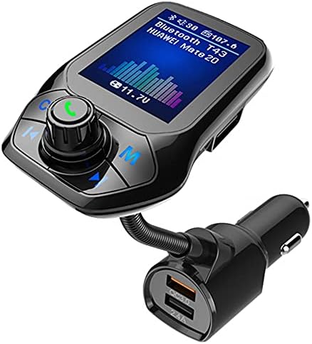 MiOYOOW Bluetooth FM Предавателот, Автомобил MP3 Плеер Безжична Bluetooth Радио Адаптер 1.8 Display Автомобил Адаптер за