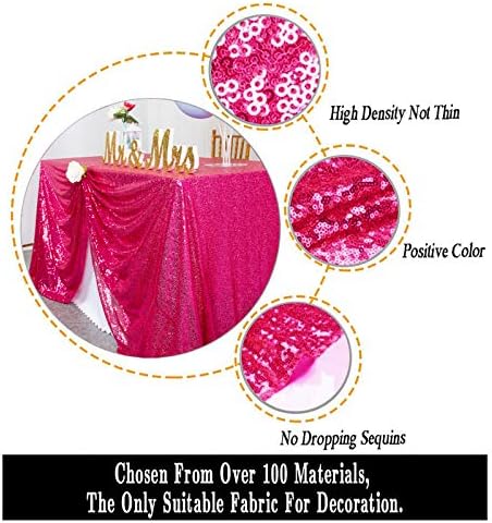 50x80 Инчен Топла Розова Sequin Правоаголна Tablecloth Сјајот Лен Отворено Маса Крпа за Бебе Туш Искра Табела Покрие Шалче