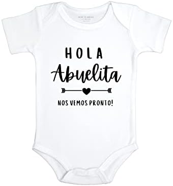 Hola Abuelita на сос служ Vemos Pronto Бебе Bodysuit | Бременоста Соопштение Бебе Jumpsuit | Ново за Семејството