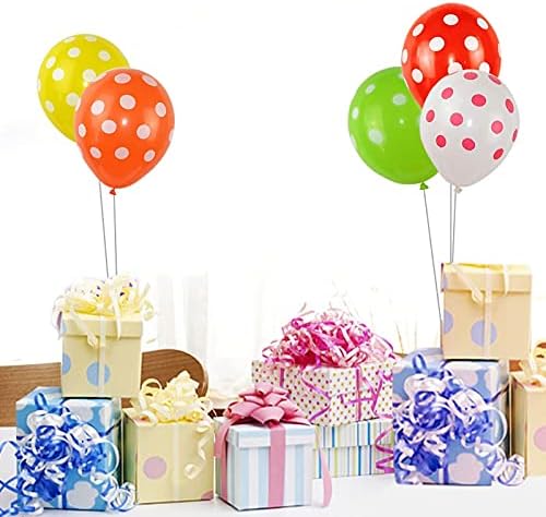 QuickSwap 10Pcs/многу 12inch Multicolor Polka Точка Гумени Балони Латекс Балони за Свадба, Роденден Бебе Туш Декорација