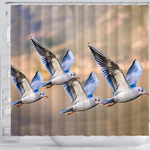 Pawfeel Seagulls Птици Летаат Печати Туш Завеси