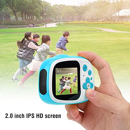 Tgoon Деца Дигитален фото апарат, Камера и Водоотпорен HD IPS Екран 2 Инчен за Споделување Слика за Дете за Живот Рекорд(Сина)