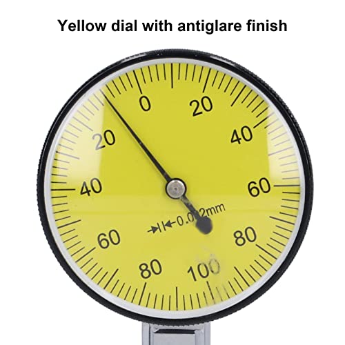 Dial Индикатор за Наместен, 0 до 0.2 мм Нерѓосувачки Челик Бирате Индикатор за Прецизни Мерења