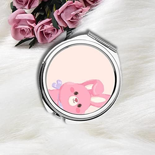 Можно Направени од Метал Make-up Огледало Имаат со Розова Bunny Облак