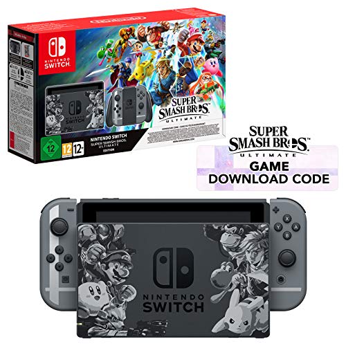Nintendo Switch Сива Super Smash Брос Ultimate Edition + Super Smash Брос Преземете Кодот