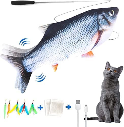 USB Интерактивни Електрични Движат Риба Мачка Играчка Catnip Риба Играчки за Мачки Кои се Движат за да Ги задржиме Задоволни